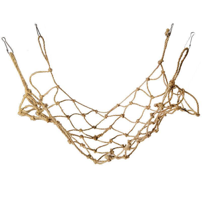 Hanging Climbing Net for Birds and Small Pets Cotton or Hemp Rope Cage Hammock