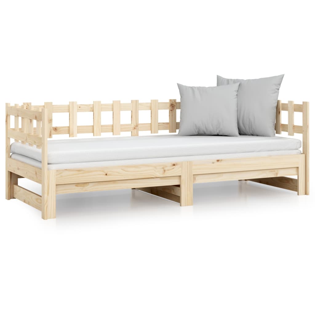 NNEVL Pull-out Day Bed 2x(90x190) cm Solid Wood Pine