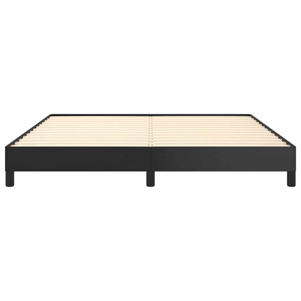 NNEVL Bed Frame Black 153x203 cm Queen Faux Leather