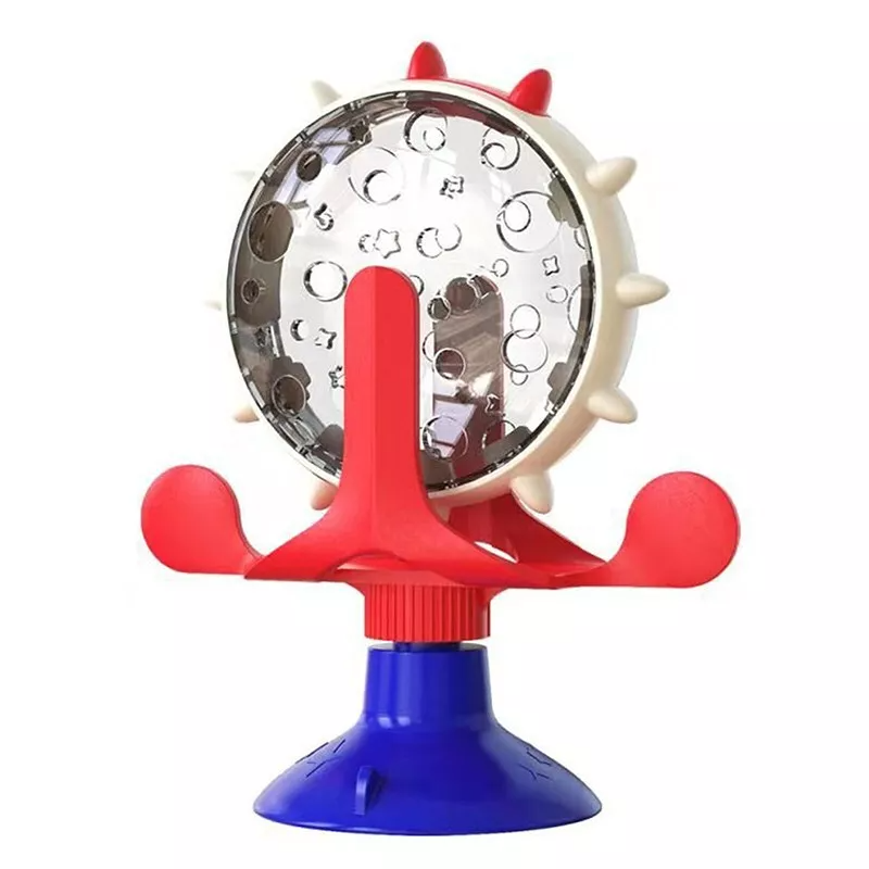 Windmill Pet Cat Treat Food Dispenser Toys Slow Feeder Puzzle Interactive Toys