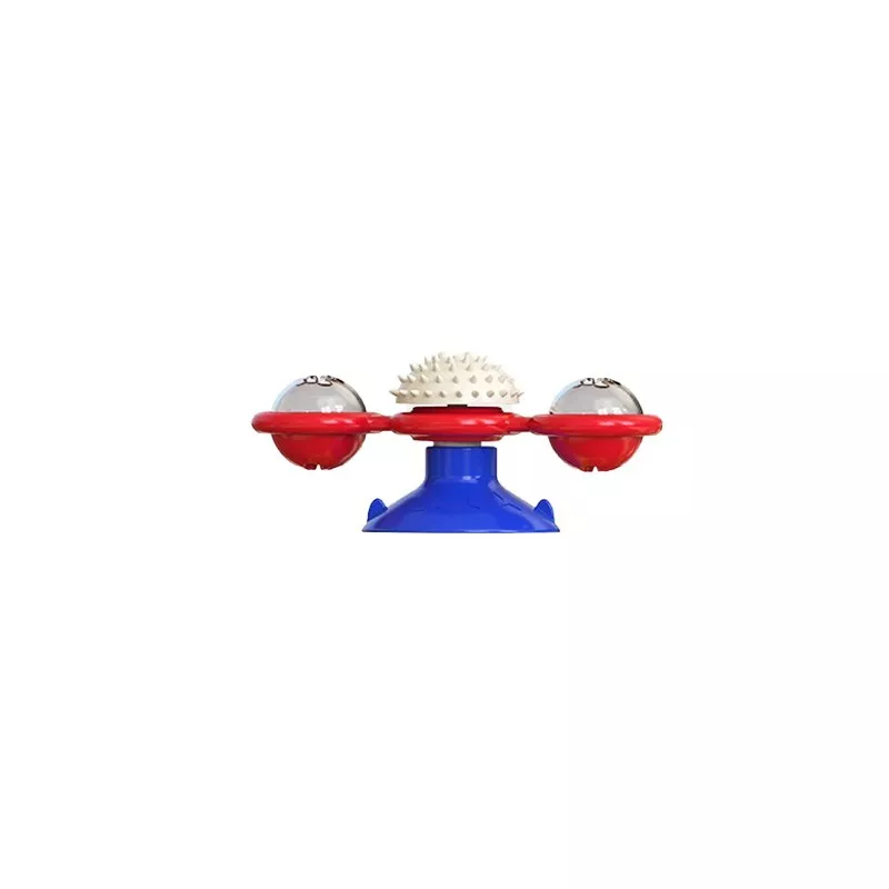 Windmill Pet Cat Treat Food Dispenser Toys Slow Feeder Puzzle Interactive Toys