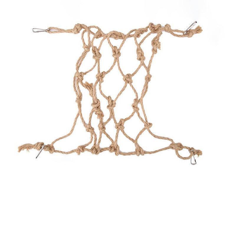 Hanging Climbing Net for Birds and Small Pets Cotton or Hemp Rope Cage Hammock