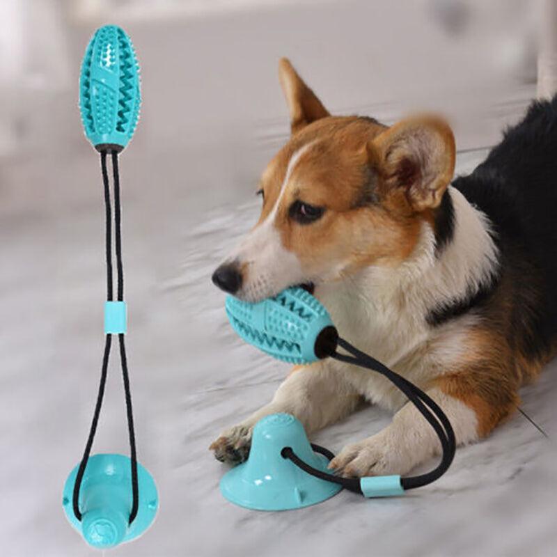 Dog Suction Cup Toy Interactive Molar Ball Chew Training Play Toy
