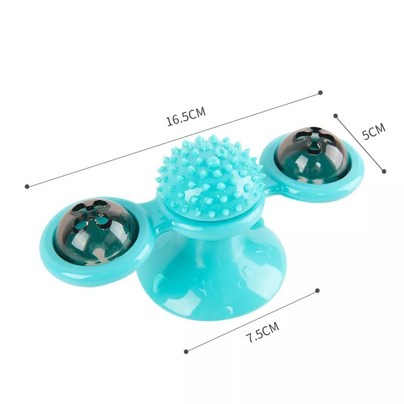 Windmill Pet Cat Treat Food Dispenser Toys Slow Feeder Puzzle Interactive Toys