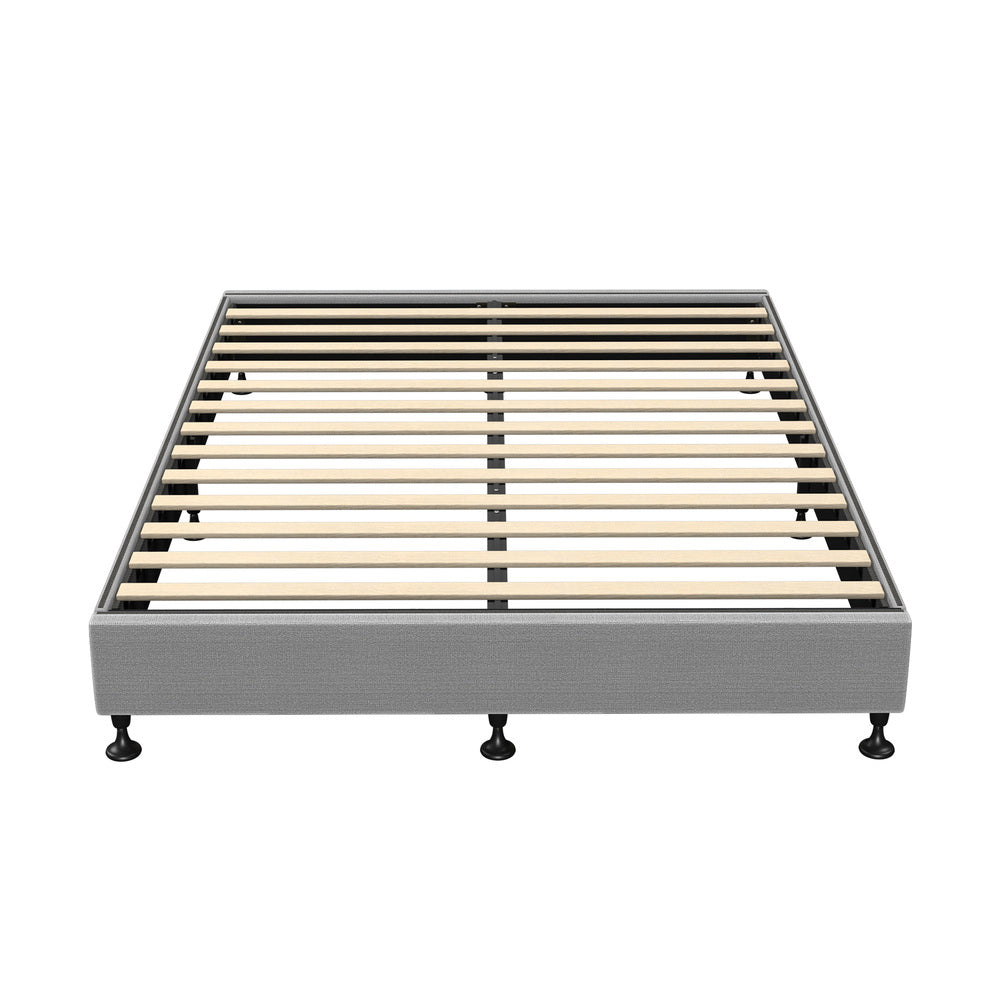 NNEED Bed Frame Queen Size Fabric Grey