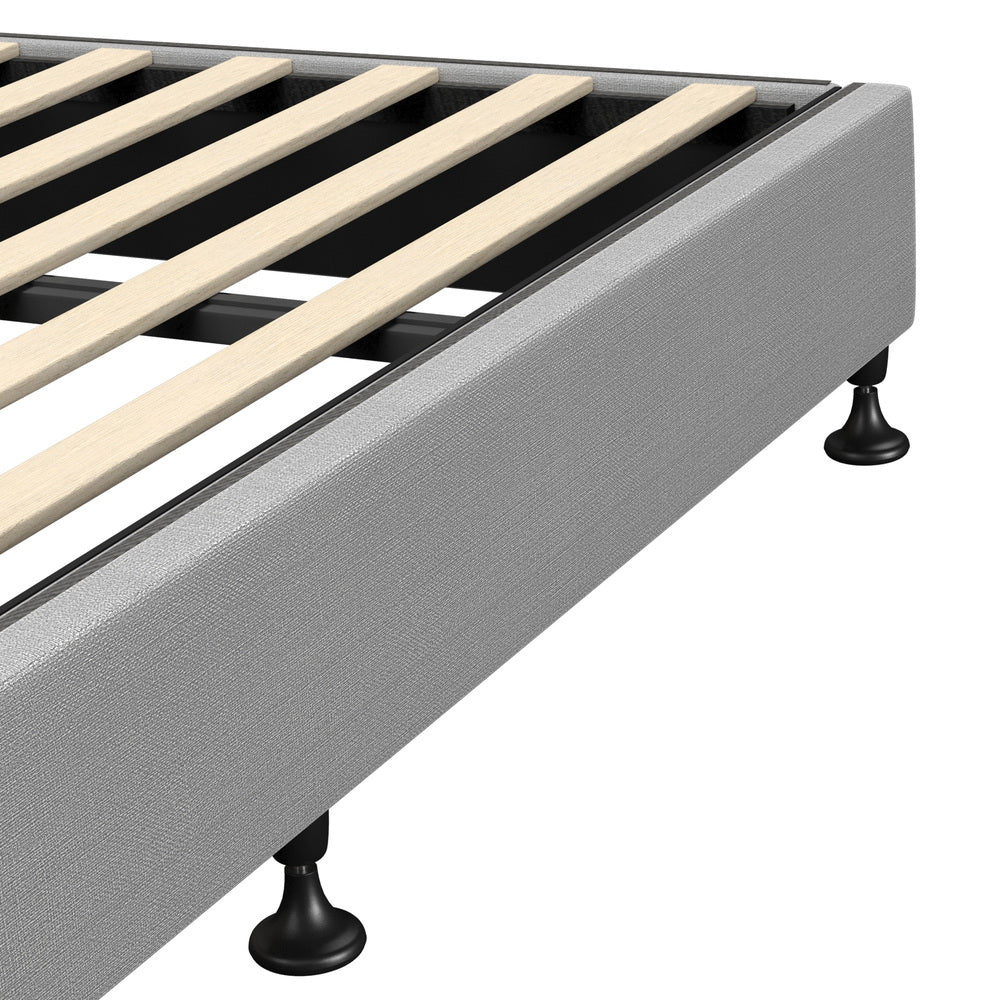 NNEED Bed Frame Queen Size Fabric Grey
