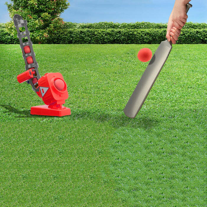 NNEDSZ Cricket Ball Pitcher w/ Adjustable Pitching Angles & 5 Ball Capacity