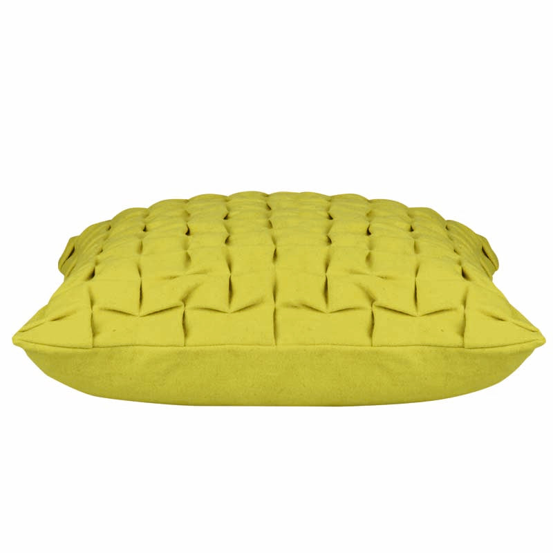 NNEDSZ Pack of 4 Flux Mustard Yellow 3D Textured 45cm x 45cm Cushion Covers