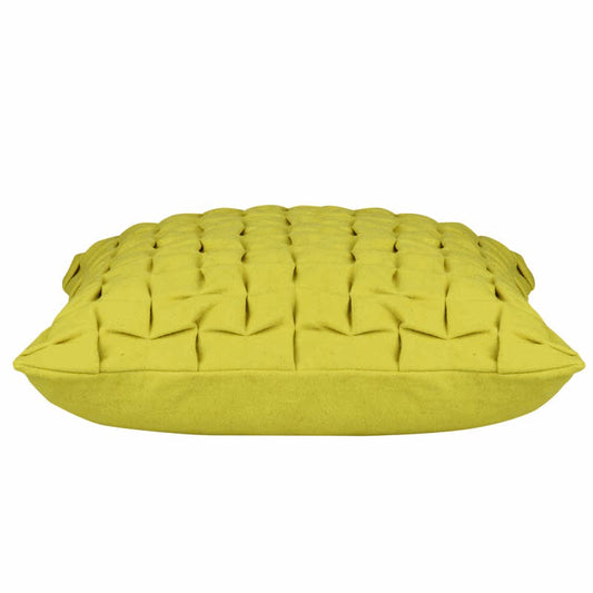 NNEDSZ Pack of 4 Flux Mustard Yellow 3D Textured 45cm x 45cm Cushion Covers