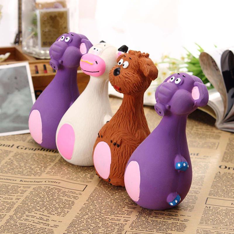 Latex Squeaky Dog Toys Puppy Pet Chew Toys Squeaker Soft and Interactive